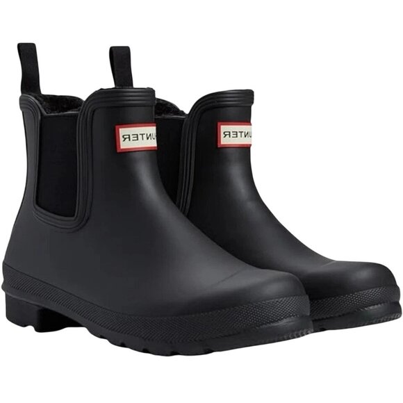 Hunter Women's 10 Insulated Chelsea Boots Rubber Waterproof Shoes Wellingtons - Picture 4 of 10